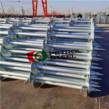 How galvanized ground screw anchors are widely used in solar energy PV building construction?